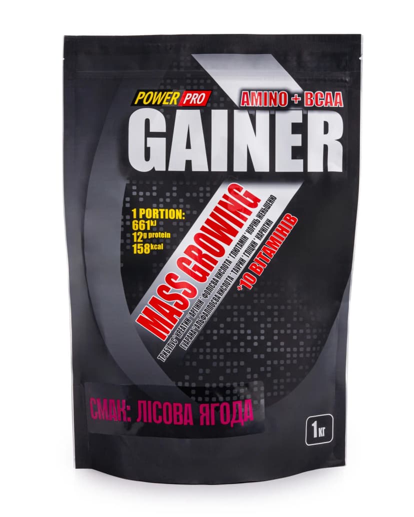 Gainer 1 kg (líška, čokoláda, vanilka, banán)